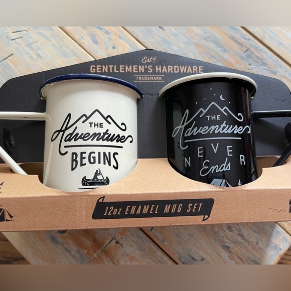 Gentleman’s Hardware Enamel Camping Coffee Mugs (set of 2) - Picture 2 of 5
